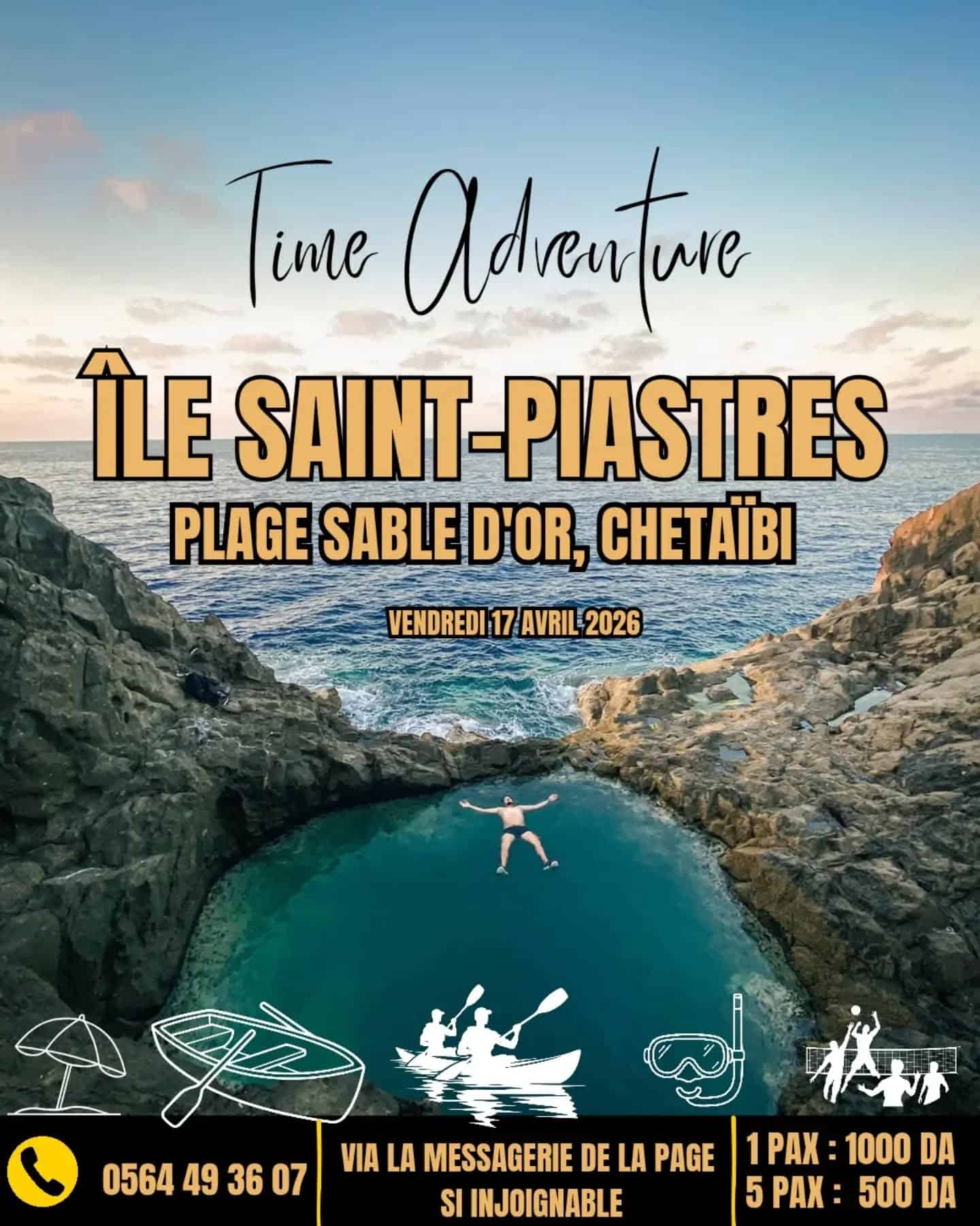 Journée exceptionnelle entre mer et coins cachés de Chetaïbi