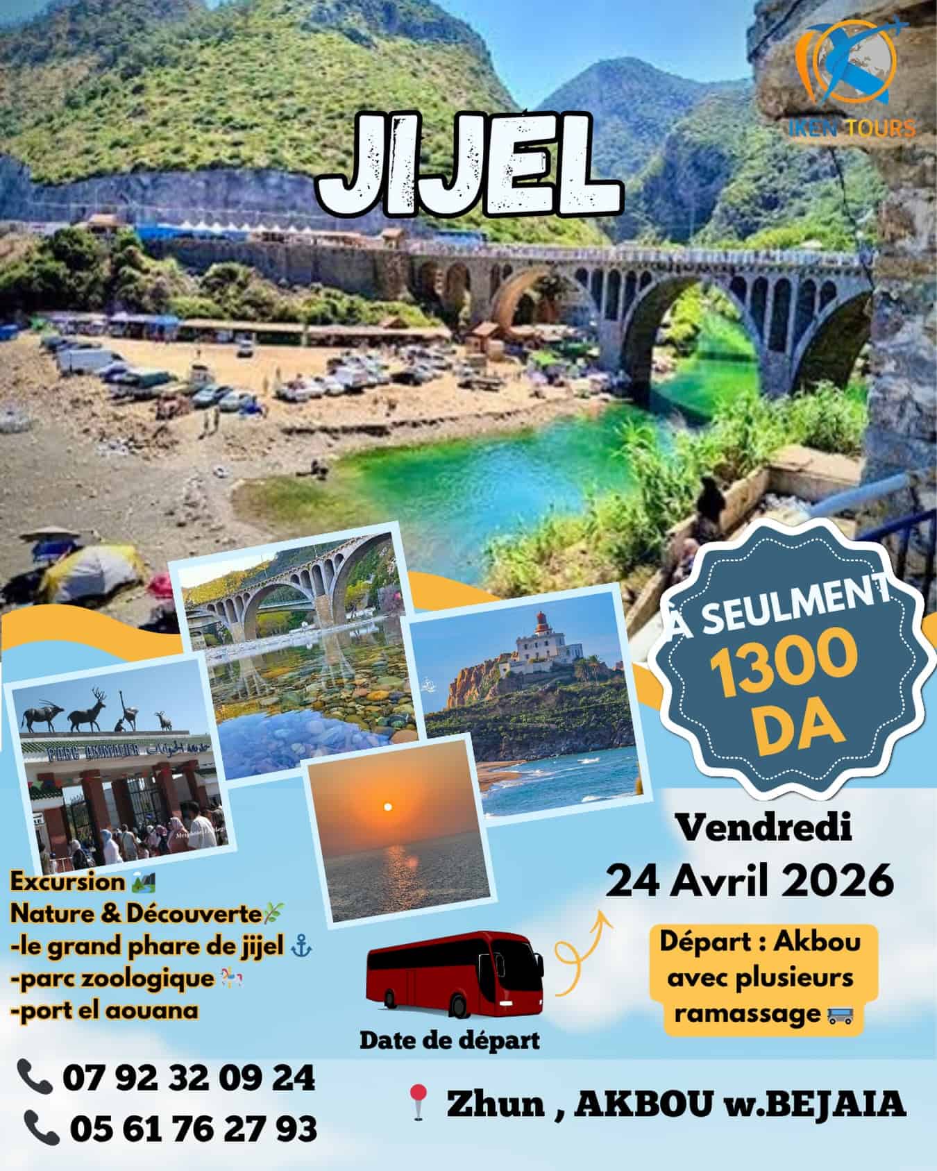 Cap sur Jijel ! Une journée de rêve entre mer et nature, le 24 avril