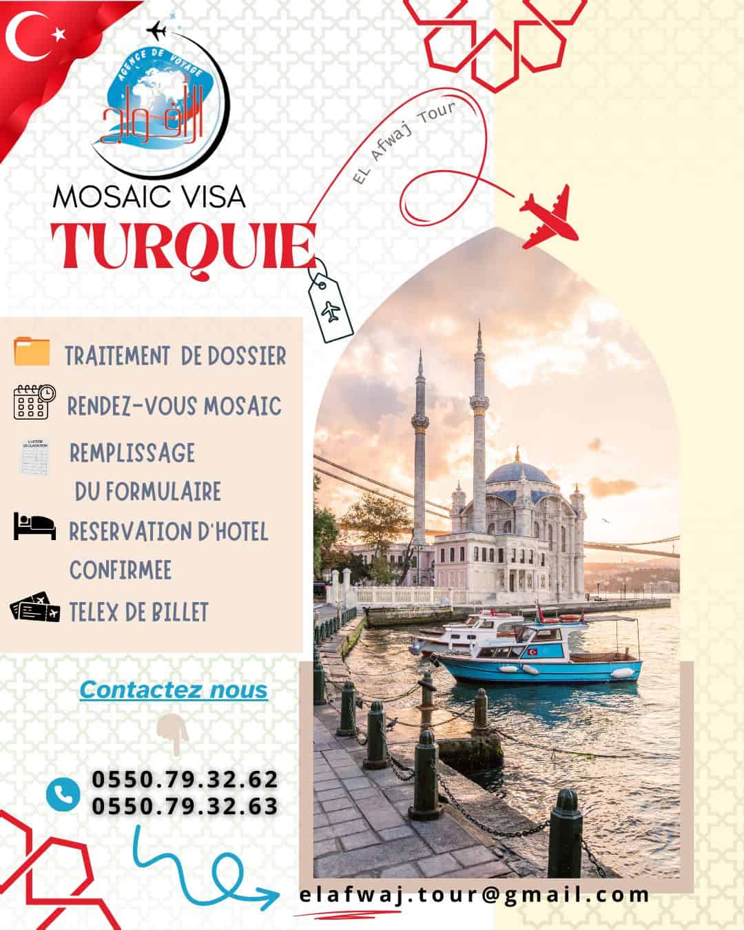 Traitement de dossier visa Turquie