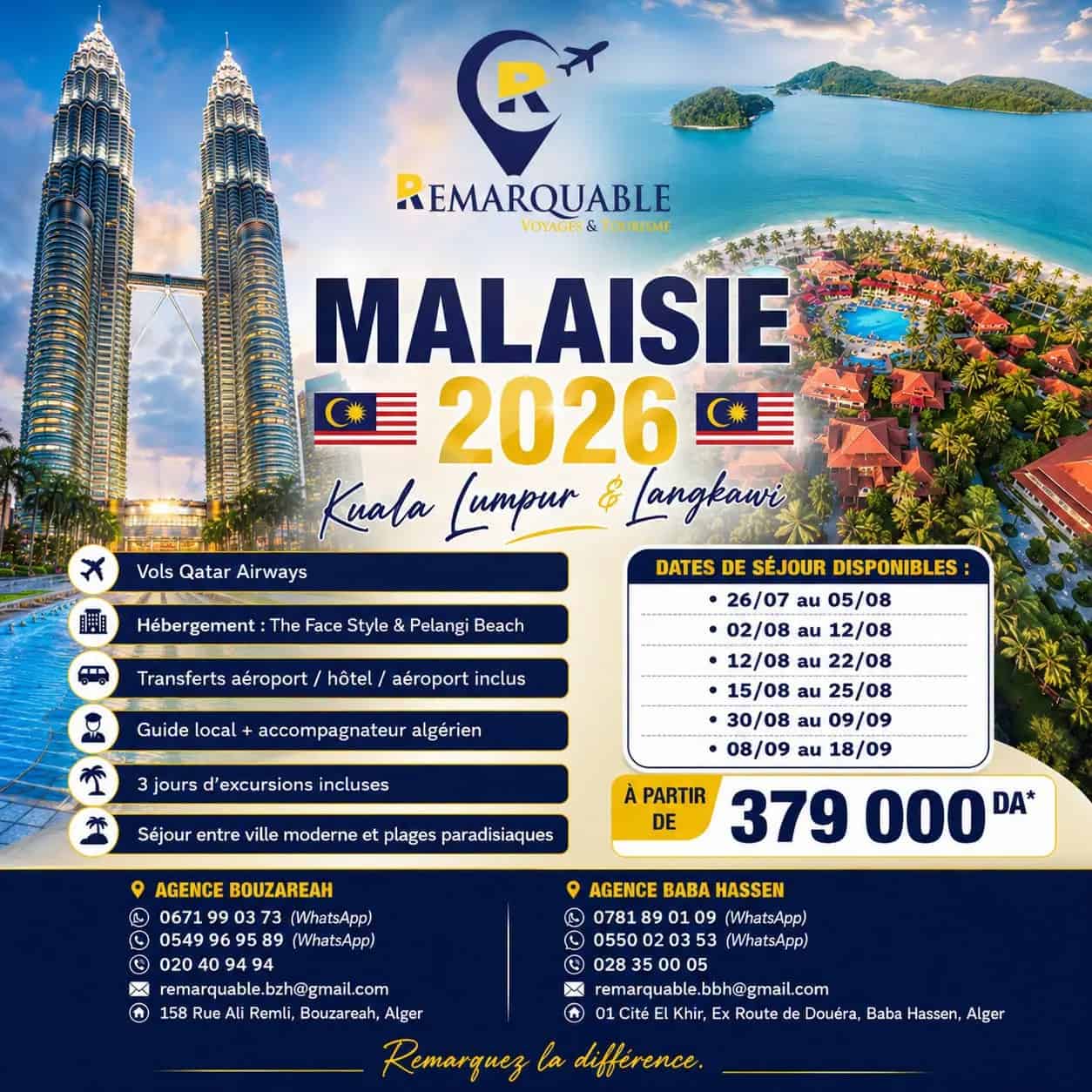 MALAISIE 2026 | Le Grand Combiné : Kuala Lumpur & Langkawi Vols Qatar Airways • Hôtels de Luxe • Excursions Incluses