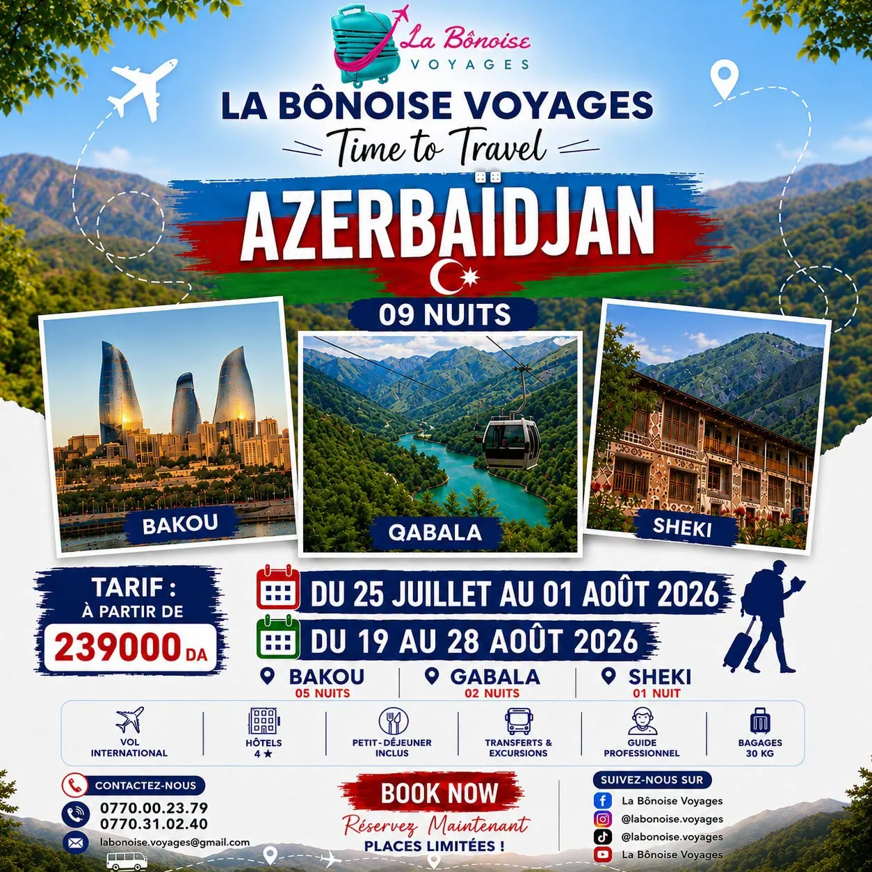 Azerbaïdjan Express : Bakou • Qabala • Sheki avec La Bônoise Voyages