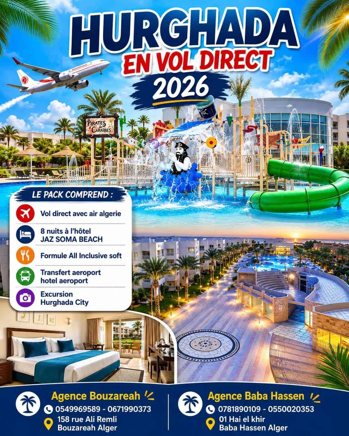Remarquable Voyages : Hurghada Été 2026 en Vol Direct au Jaz Soma Beach