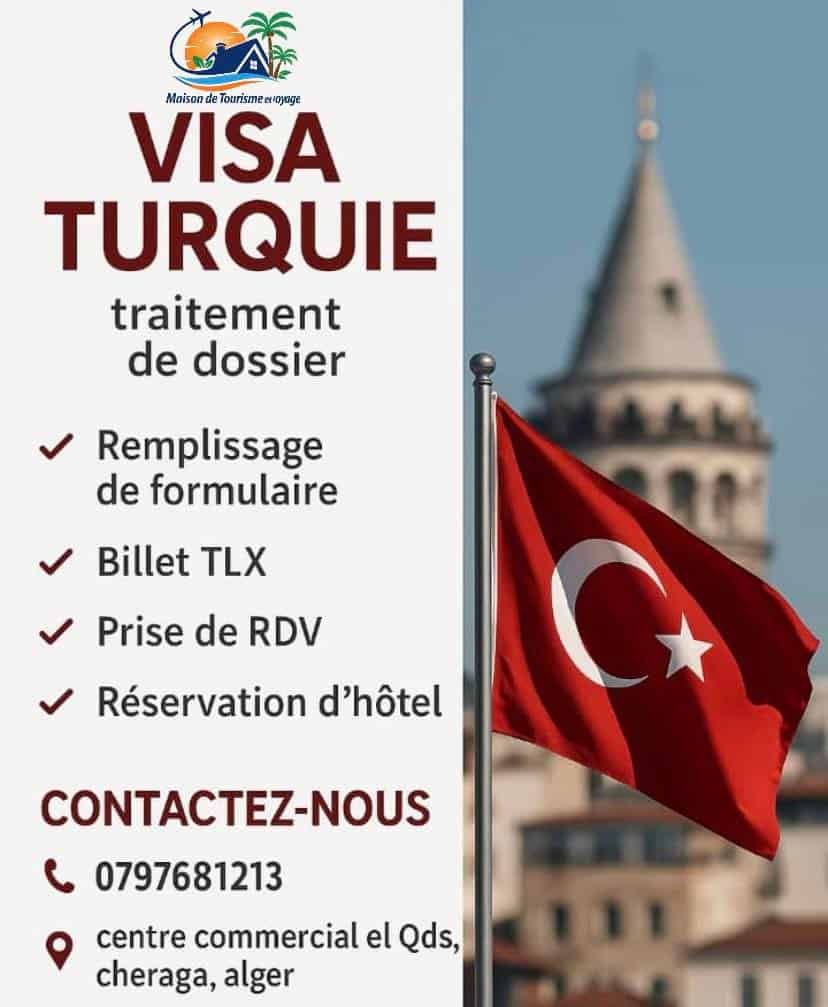 Türk VISA تاشيرة تركيا 100%