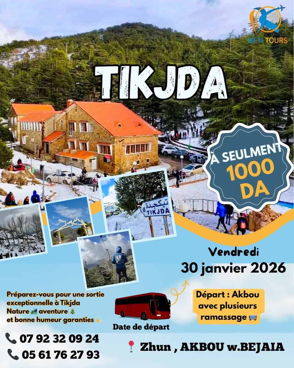 Profitez de la beauté hivernale de Tikjda