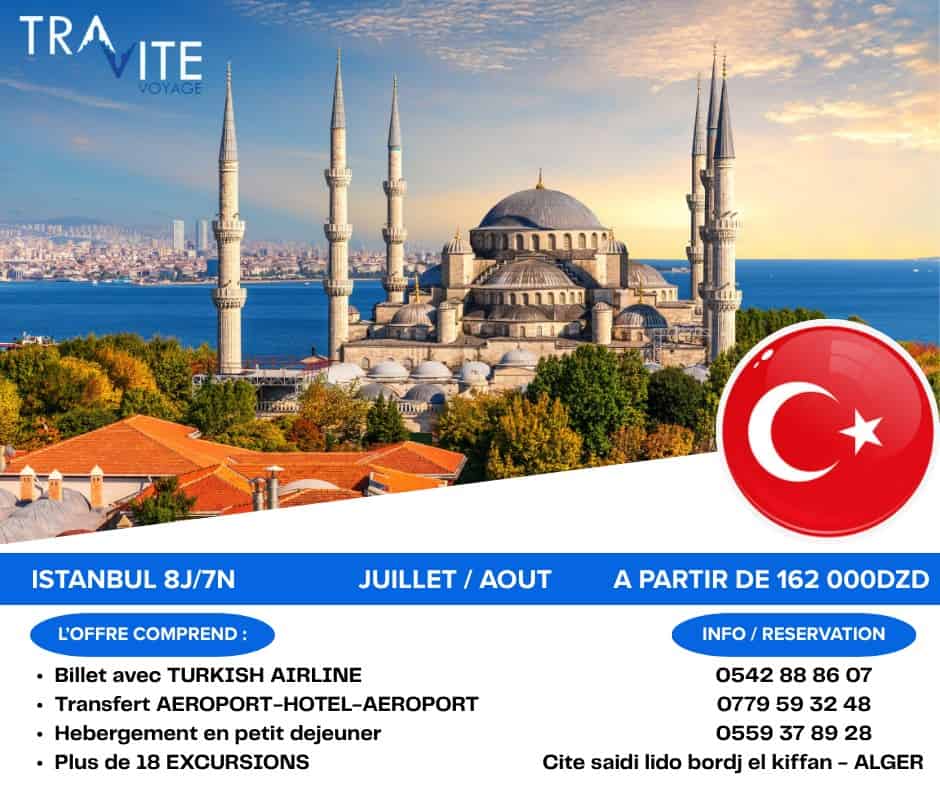 STANBUL ETE 2025 08 JOURS / 07 NUITS