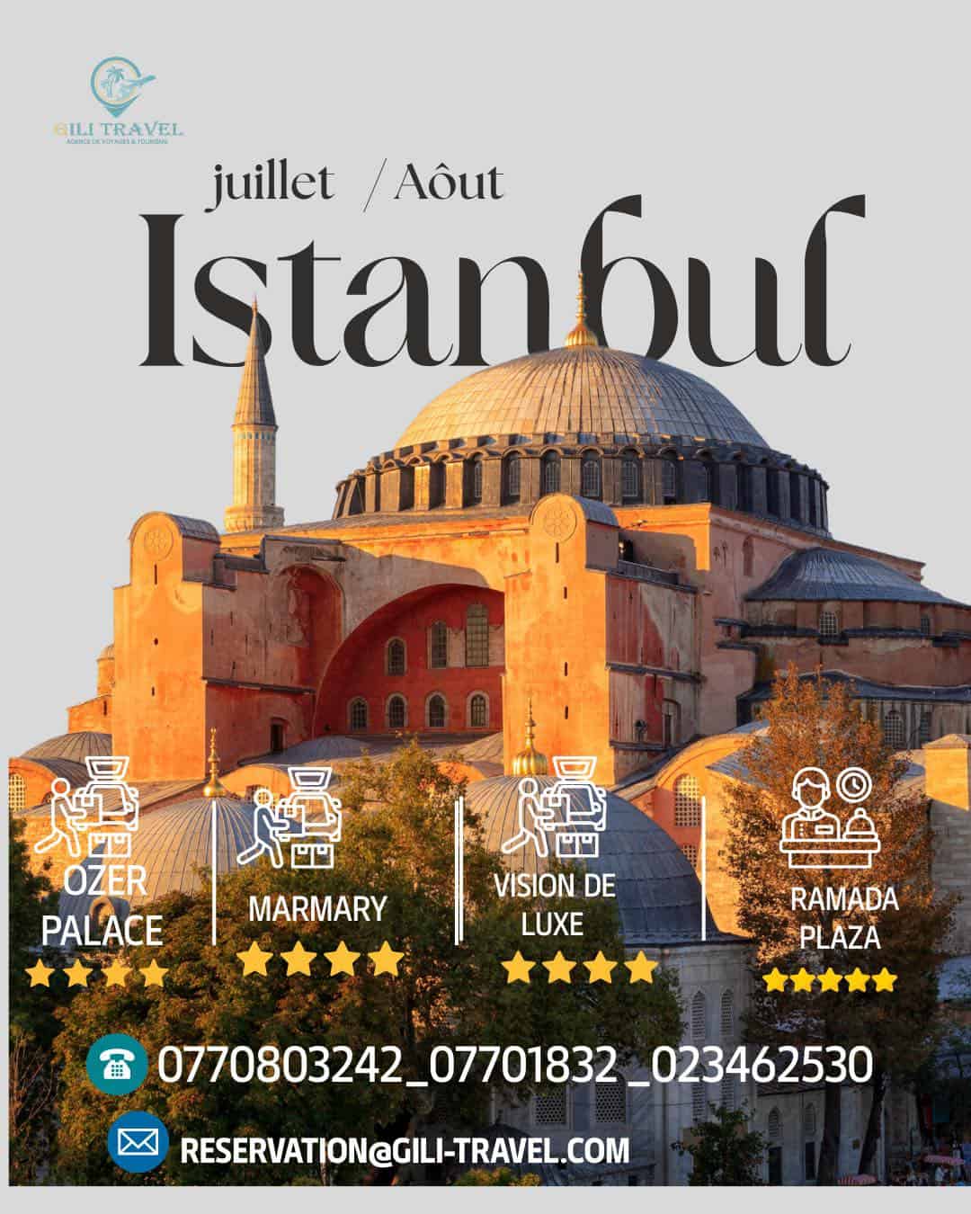 Partez chaque samedi de juillet et août pour un séjour complet à Istanbul