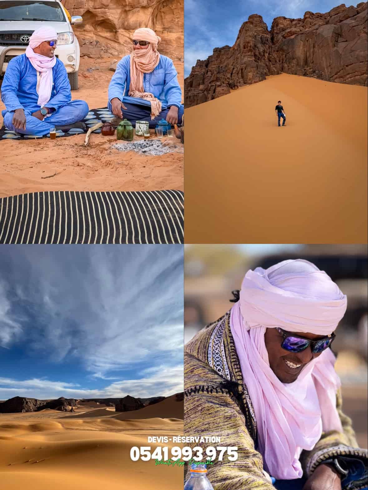 Live the unique adventure of the Algerian Sahara: golden dunes, majestic arches, cave engravings and bivouacs under a starry sky