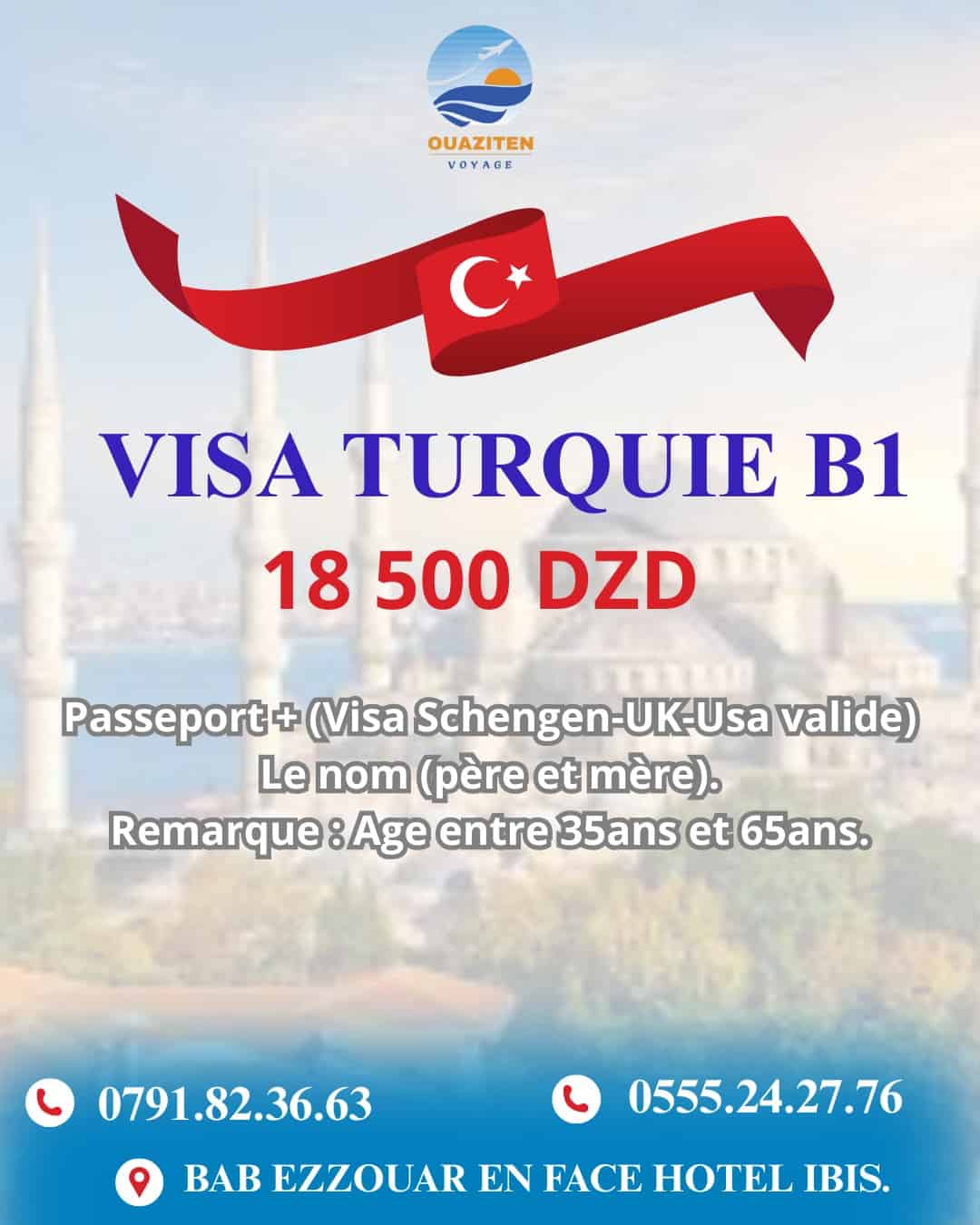 Visa Chine & Turquie