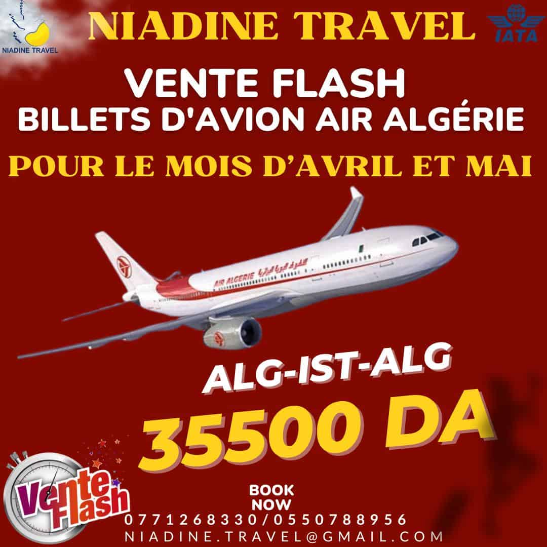 🚨VENTE FLASH تخفيضات - Billets d'Avion AIR ALGÉRIE 🚨