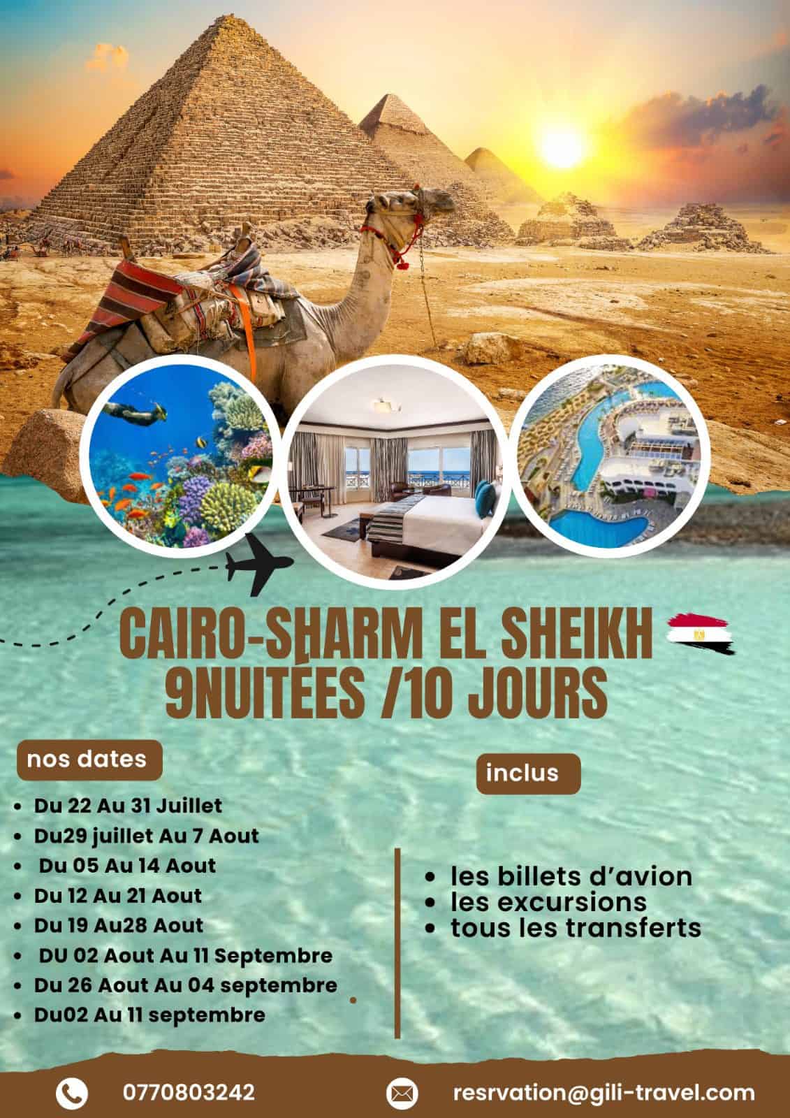 Le Caire & Sharm El Sheikh - Été 2025