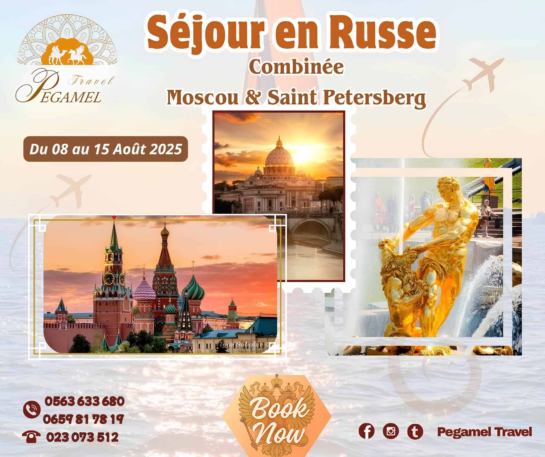 𝐒𝐞́𝐣𝐨𝐮𝐫 𝐞𝐧 𝐑𝐮𝐬𝐬𝐢𝐞 : 𝐌𝐨𝐬𝐜𝐨𝐮 – 𝐒𝐚𝐢𝐧𝐭-𝐏𝐞́𝐭𝐞𝐫𝐬𝐛𝐨𝐮𝐫𝐠