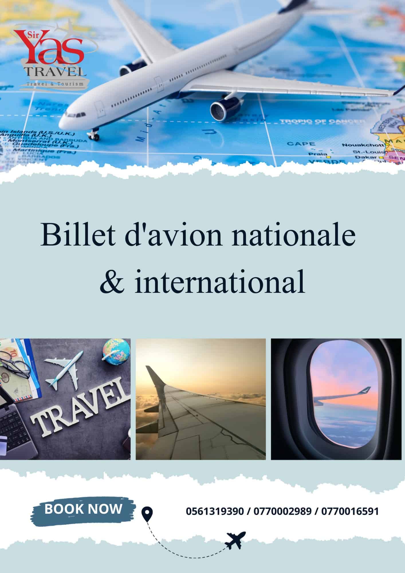 Billet d’ avion National & International