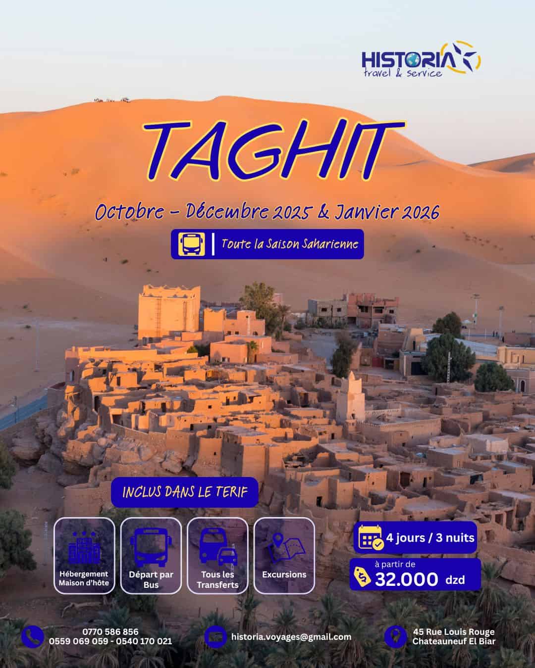 Séjours sur notre vaste sud Algérie Taghit